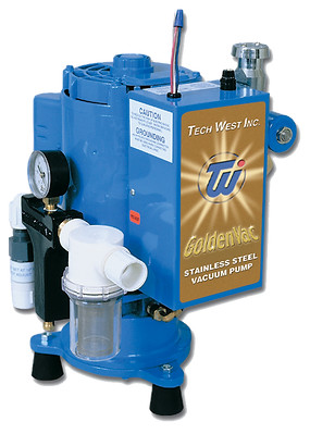 Tech West Goldenvac Stainless Steel Vacuum Pump 2HP, VPLG5SS