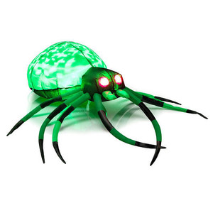 5 Feet Long Halloween Inflatable Creepy Spider with Cobweb and LEDs B593-TX10003US 5 Feet Long Halloween Inflatable Creepy Spider with Cobweb and LEDs B593-TX10003US