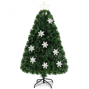 LED Optic Artificial Christmas Tree with Snowflakes-4 Feet - Color: Green - Size: 4 ft D681-CM20528 LED Optic Artificial Christmas Tree with Snowflakes-4 Feet - Color: Green - Size: 4 ft D681-CM20528