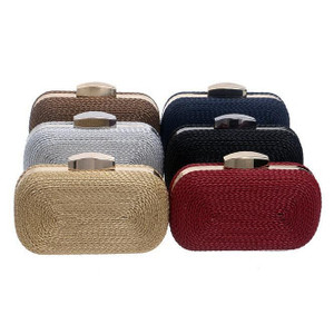 Color: Red - Roped In Clutch With Nautical Motif K290-19676639621 Color: Red - Roped In Clutch With Nautical Motif K290-19676639621