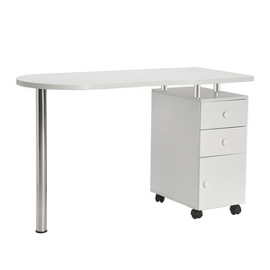 Manicure Nail Table with Drawer White T575-S0671277724 Manicure Nail Table with Drawer White T575-S0671277724