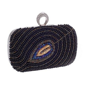 Pearls Combined Leaf Design with Rhinestone Inlaid Decoration Fashion Handbag/ Shoulder Bag - Black A392-fhbg0096 Pearls Combined Leaf Design with Rhinestone Inlaid Decoration Fashion Handbag/ Shoulder Bag - Black A392-fhbg0096