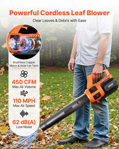  Cordless Leaf Blower, 20V Powerful Electric Leaf Blower with 2.0Ah Battery, Fast Charging & Quiet  E415-WXDDCYJ20V20Z536G001V1