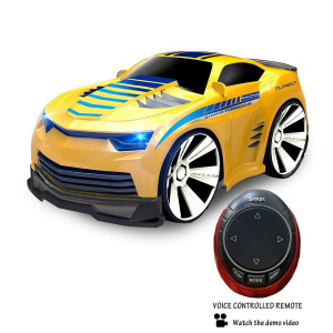 COLOR: YELLOW - Turbo Racer Voice Activated Remote Control Sports Car K290-14088936095779