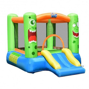 Inflatable Bounce House Jumper Castle Kid's Playhouse without Blower - Color: Multicolor D681-OP70337