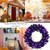 24 Inch Pre-lit Halloween Wreath with 35 Purple LED Lights B593-CM23476