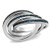 3W1334 - Rhodium Brass Ring with Synthetic Synthetic Glass in Montana A874-3W1334