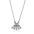 DA380 - High polished (no plating) Stainless Steel Chain Pendant with AAA Grade CZ  in Clear A874-DA380