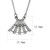 DA380 - High polished (no plating) Stainless Steel Chain Pendant with AAA Grade CZ  in Clear A874-DA380