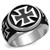 TK2226 - High polished (no plating) Stainless Steel Ring with Epoxy  in Jet A874-TK2226