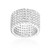Rhodium Plated Finishd Wide Pave Cubic Zirconia Ring R599-R08322R-C01