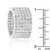 Rhodium Plated Finishd Wide Pave Cubic Zirconia Ring R599-R08322R-C01