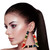 Multi Color Trapezoid Bamboo Hoops T226-9485677166911
