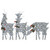  Christmas Reindeer Set of 6 Silver Fabric Large A949-3154248