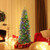 Pencil Christmas Tree with 180 Warm White and Multi-color LED Lights - Color: Green - Size: 5 ft D681-CM24306US