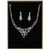 3W1420 - Rhodium Brass Jewelry Sets with AAA Grade CZ  in Clear A874-3W1420