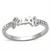LO3968 - Rhodium Brass Ring with Top Grade Crystal  in Clear A874-LO3968