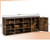 9-cube Adjustable Storage Shoe Bench with Padded Cushion-Rustic Brown B593-JV10089