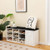 9-cube Adjustable Storage Shoe Bench with Padded Cushion-Rustic Brown B593-JV10089