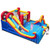 7 in 1 Outdoor Inflatable Bounce House with Water Slides and Splash Pools with 735W Blower - Color: D681-NP11086+EP24683