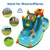 Inflatable Water Slide with Bounce House and Splash Pool without Blower for Kids - Color: Blue D681-OP70833
