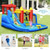 Inflatable Bounce House Splash Pool with Water Climb Slide Blower included - Color: Multicolor D681-OP70639