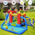 Inflatable Bounce House Splash Pool with Water Climb Slide Blower included - Color: Multicolor D681-OP70639