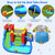 Inflatable Bounce House Splash Pool with Water Climb Slide Blower included - Color: Multicolor D681-OP70639