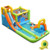 8-in-1 Inflatable Water Slide Bounce House with Splash Pool and 735W Blower - Color: Blue D681-OP70964