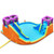 6-in-1 Inflatable Dual Water Slide Bounce House Without Blower - Color: Blue D681-OP70962