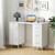 Wooden Manicure Table Nail Desk with Drawers Wrist Rest-White - Color: White D681-HB88758WH