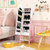 2 Pieces Kids Vanity Set and Jewelry Armoire Cabinet with Full-length Mirror-Pink B593-HY10313+HW68464