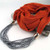 Beads Chain Statement Fashion Autumn and Winter Style Women Scarf Necklace - Orange A392-fasn0494