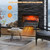 1400W Electric Fireplace Log Heater with Adjustable Flame Brightness-Black B593-EP24832US
