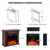 18 Inch 1500W Electric Fireplace Freestanding and Recessed Heater - Color: Black - Size: 18 inches D681-FP10046US