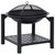 Fire Pit with Poker 21.3"x21.3"x21.7" Steel A949-313639