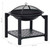 Fire Pit with Poker 21.3"x21.3"x21.7" Steel A949-313639