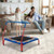 36 Inch Kids Indoor Outdoor Square Trampoline with Foamed Handrail-Blue - Color: Blue D681-TW10007BL