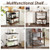 3-Tier Kitchen Baker's Rack Microwave Oven Storage Cart with Hooks-Rustic Brown - Color: Rustic Bro D681-JZ10016CF