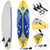 6 Feet Surfboard with 3 Detachable Fins-Yellow - Color: Yellow D681-SP37374YW