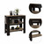 Light Oak and Black Kitchen Island with Drawer and Two Open Shelves N270-474094