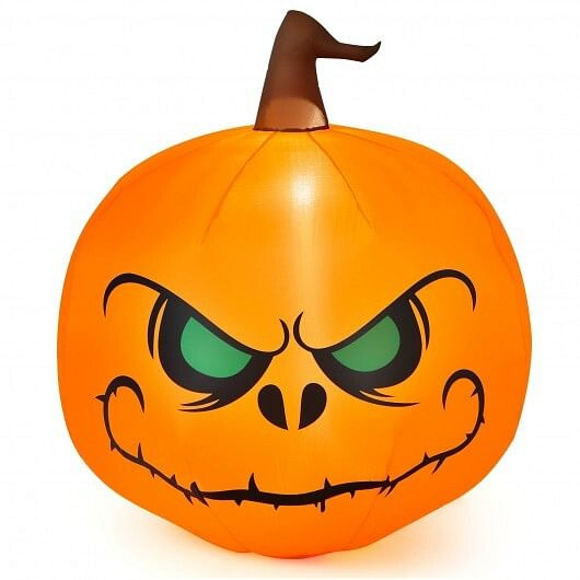 4 Feet Halloween Inflatable Pumpkin with Build-in LED Light - Color: Orange - Size: 4 ft D681-CM23540US