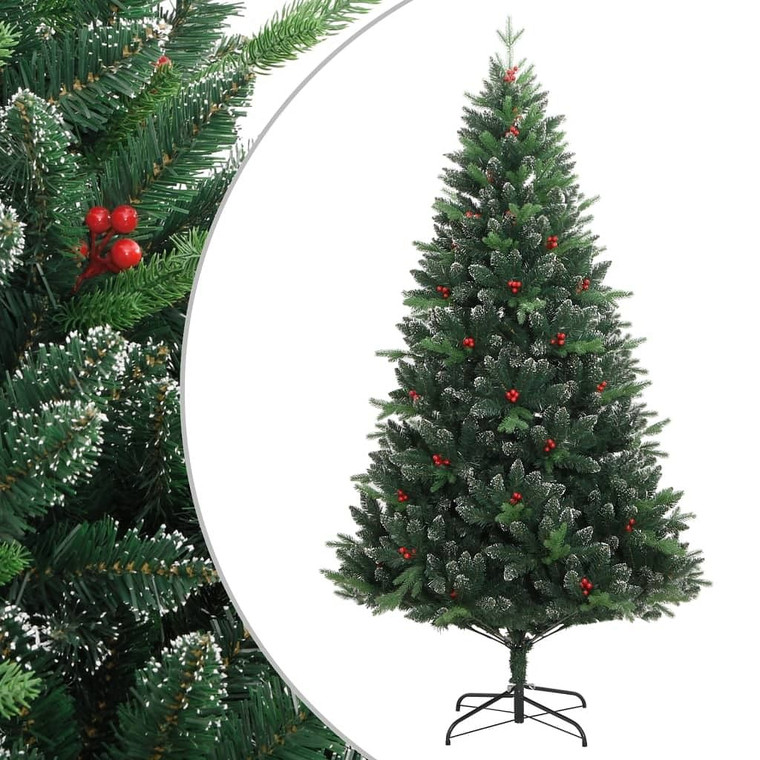  Artificial Hinged Christmas Tree Green PVC, PE, Metal Large A949-356734