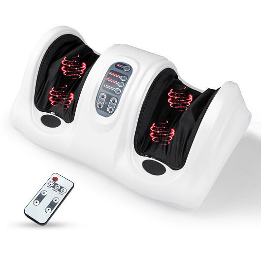 Therapeutic Shiatsu Foot Massager with High Intensity Rollers-White - Color: White D681-HW50807WH