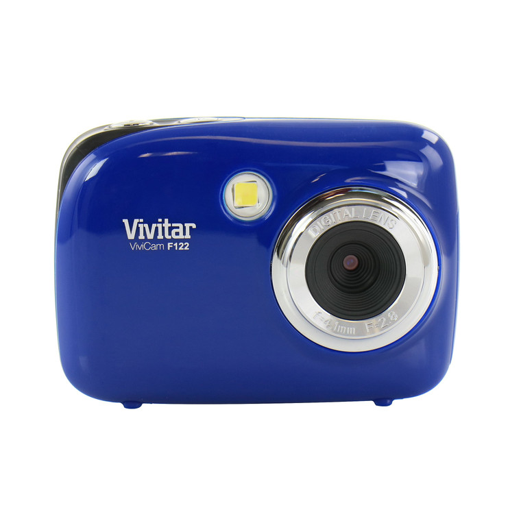 Vivitar ViviCam F122 14.1 Mega Pixels Digital Camera with 1.8 Inch LCD Screen in Blue D970-VF122-BLU-FR