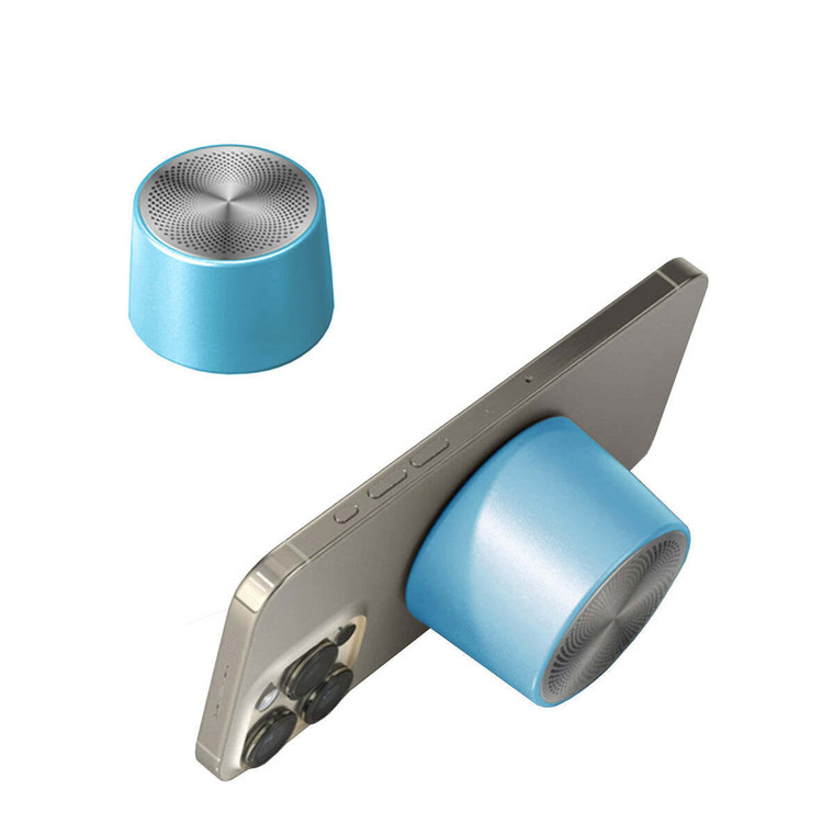 Color: SKY BLUE - Star Sound Magnetic Mini Metallic Bluetooth Speaker And Phone Stand K290-51838875238673
