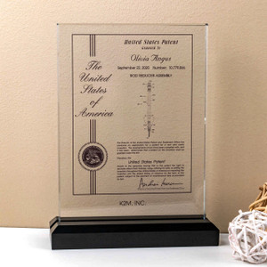Glass Desk Award - Patent Recognition Glass Desk Award - Patent Recognition