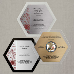 Acrylic Hexagon Patent Plaque Acrylic Hexagon Patent Plaque