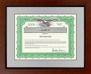 Framed Trademark Certificate Award Framed Trademark Certificate Award