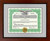 Framed Patent Certificate Paper Gray mat, Mahogany frame